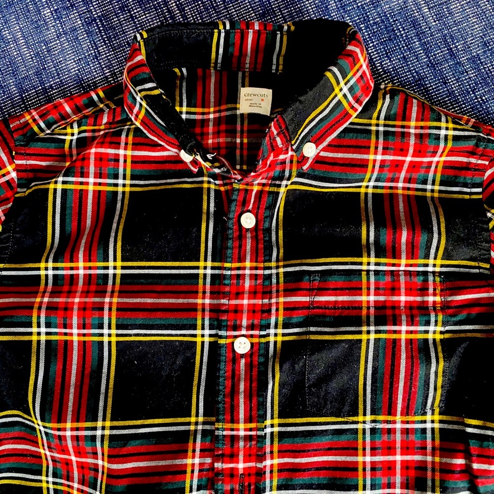 Crewcuts boys tartan plaid shirt